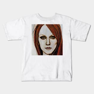 Face of Julianne Moore Kids T-Shirt